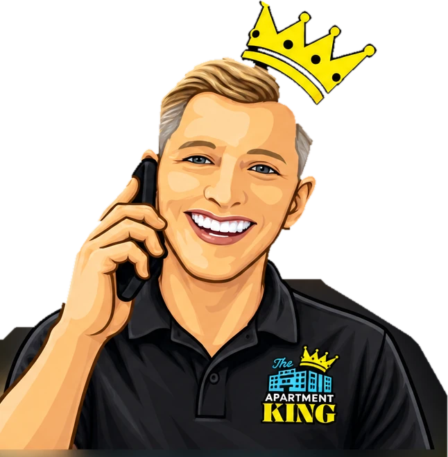 Chris Minchin, The Apartment King, on the phone